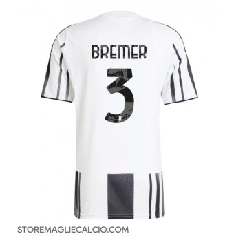 Juventus Gleison Bremer #3 Maglia Gara Casa Repliche 2025-26